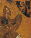 Der Hl. Johannes der Tufer, 30,5 x 20,7 x 2,2 cm, Anfang 16. Jahrhundert (Detail)