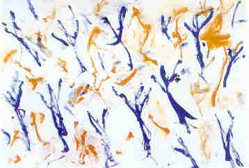 ohne Titel, Akryl auf Papier, 70x100 cm, 1998